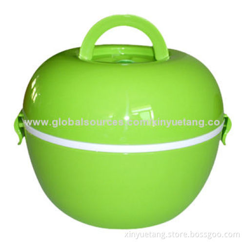 Advertising Plastic Lunch Box with Apple Shape, FDA, SGS, CE/EU MarksNew
